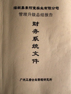 深圳市嘉豪何室实业有限公司管理升级总结报告